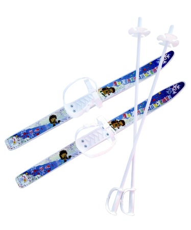 Купить Комплект лыжный детский Лыжики-пыжики с палками в Нижневартовске 